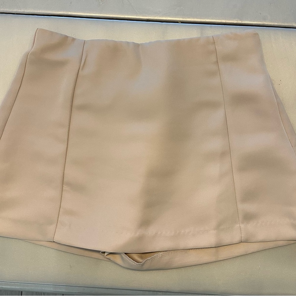 Glam Cream Mini Skirt